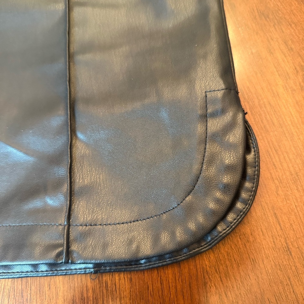 ZARA Faux Leather Mini Skirt | Black | A-Line | Size S - Picture 5 of 9